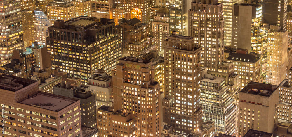 View of New York Manhattan during sunset hours View of New York Manhattan during sunset hours