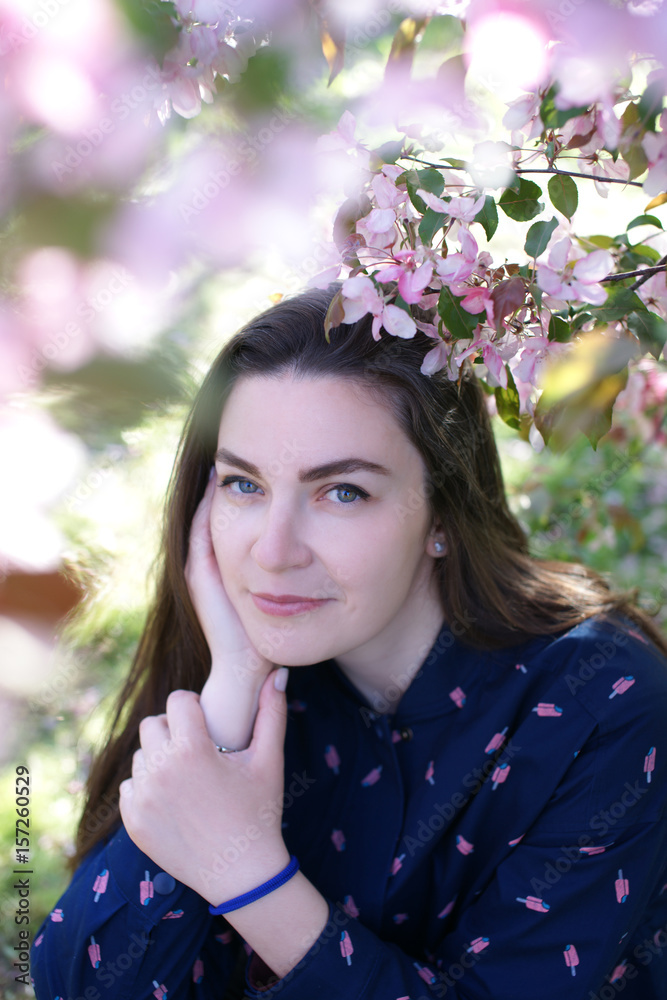 Fototapeta premium Portrait of a young woman in spring