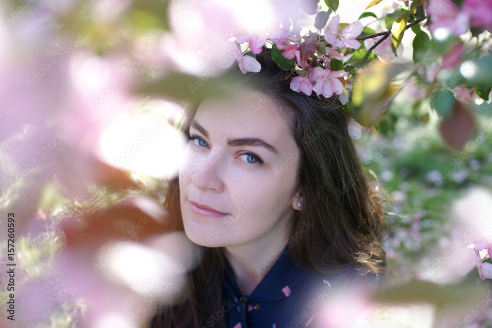 Portrait of a young woman in spring Portrait of a young woman in spring