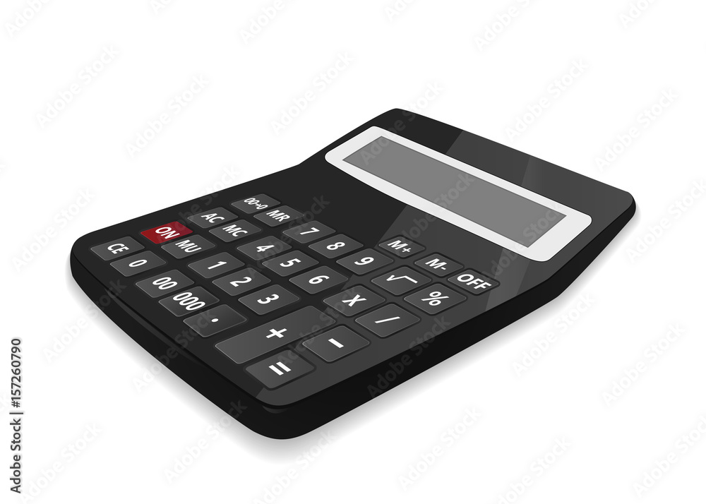 Realistic calculator, isolated on white background. Vector illustration. Realistic calculator, isolated on white background. Vector illustration.