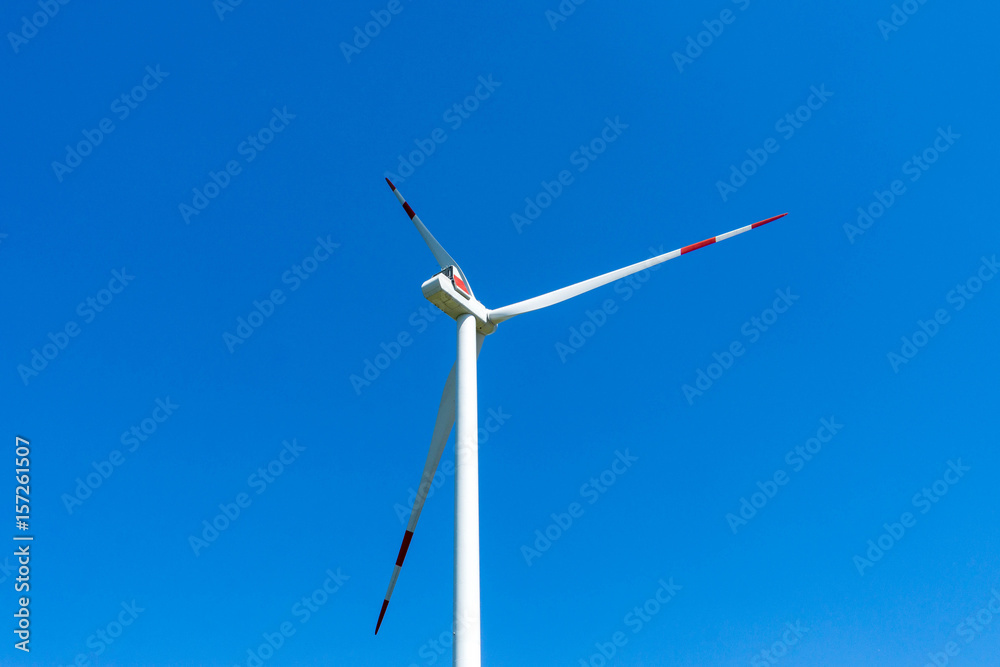 windmill and blue sky at a sunny day