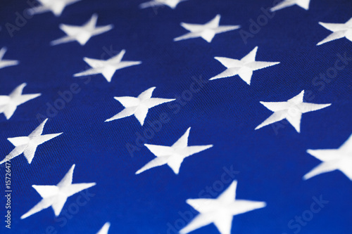 USA flag stars making pattern - studio shot. Filtered image: cross processed vintage effect.
