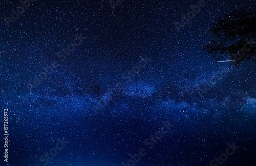 Starry sky and milky way.