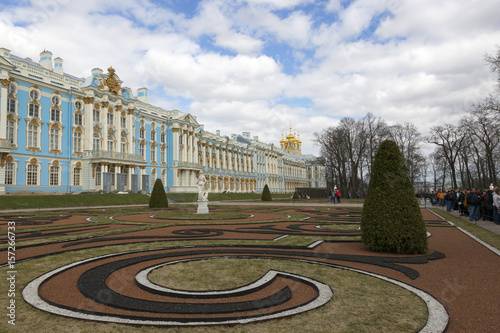 Saint Petersburg, Russia,may 07, 2017:The Great Catherine Palace in the suburbs of St. Petersburg, Pushkin 