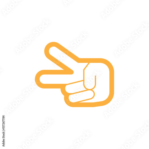 Hand scissors symbol. line icon, outline vector logo illustration, linear pictogram isolated on white