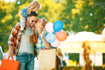 Happy Family in Shopping