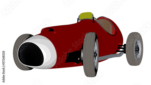 Racing car sketch.3D render © gorbovoi81