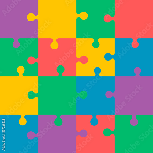 Jigsaw puzzle. Vector illus...