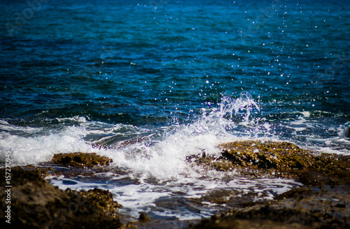Sea waves at the shore
