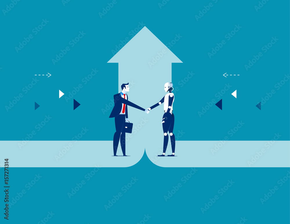 Fototapeta premium Business deal. Concept business success vector illustration.