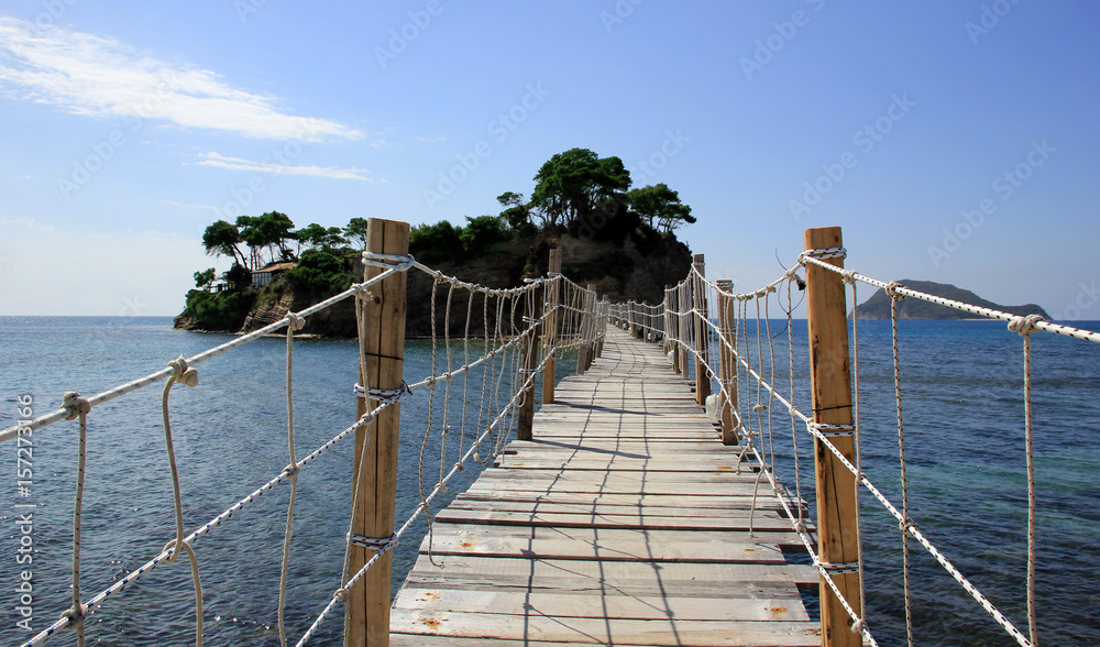 A bridge to the Cameo island in Zakynthos