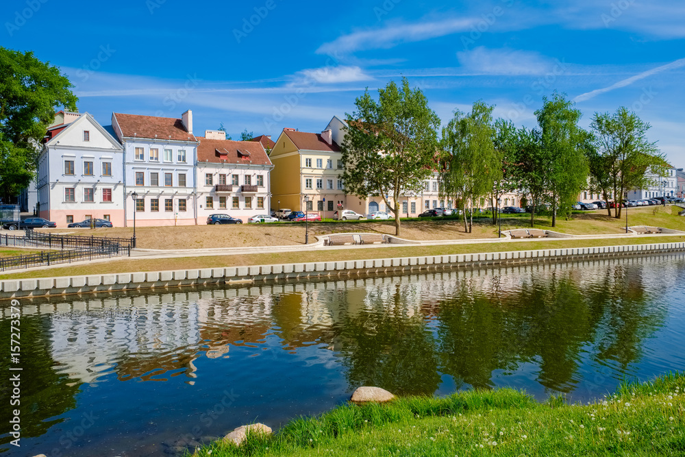 Trinity suburb - old historic centre of Minsk city, Belarus.