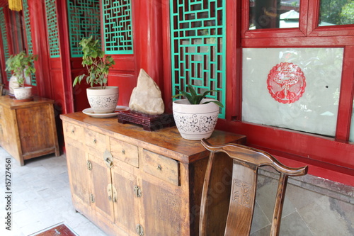 Traditional Chinese Courtyard House Restaurant in Xining, Qinghai China Asia