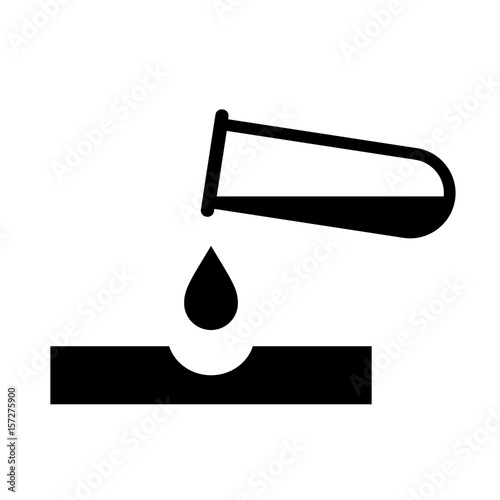 Corrosive danger chemicals vector pictogram
