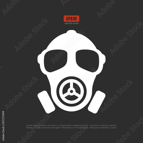 Gas mask vector pictogram