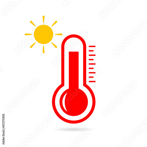 High temperature vector icon