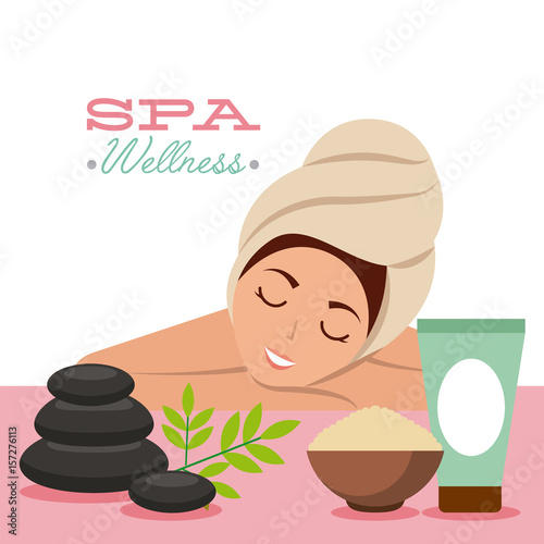 beauty girl spa illustration vector design graphic icon