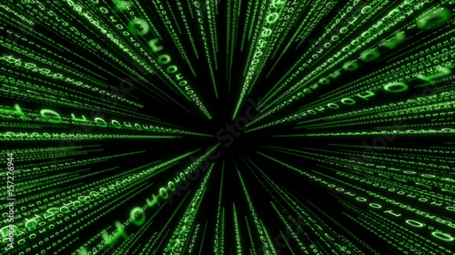 Green Binary Matrix Background
