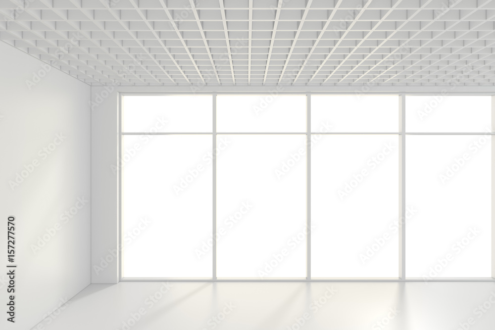Empty white room interior office. 3d rendering. Empty white room interior office. 3d rendering.