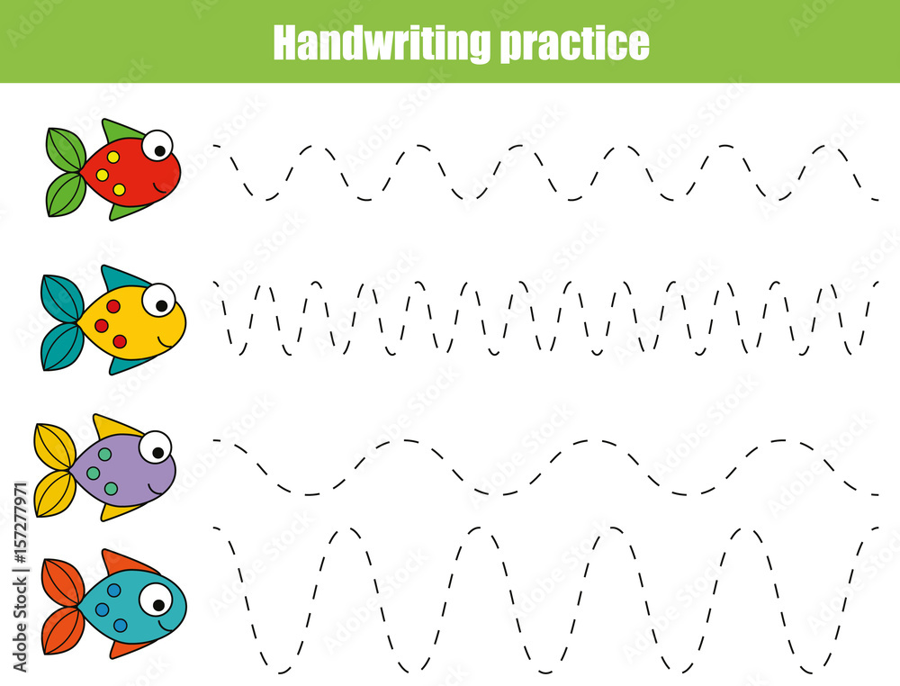 handwriting-practice-sheet-educational-children-game-printable-worksheet-for-kids-with-wavy-lines-and-fish-stock-vector-adobe-stock