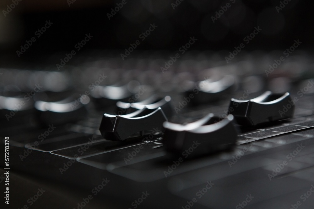 Naklejka premium Close-up of sound mixer