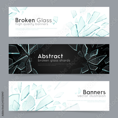 Broken Glass 3 Decorative Banners