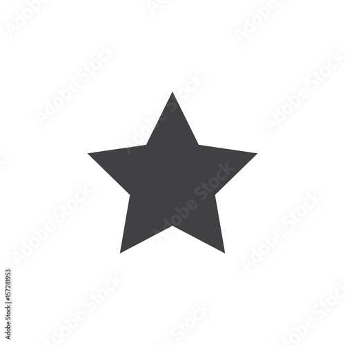 Star icon in black on a white background. Vector illustration