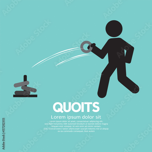Black Symbol Quoits Vector Illustration