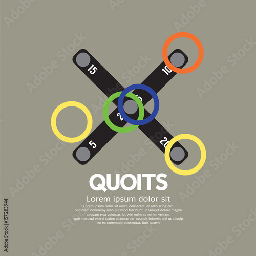Top View Of Quoits Vector Illustration