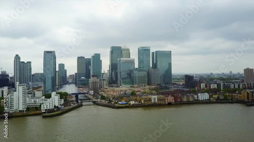 Wallpaper Mural Aerial drone video of Canary Warf, London, United Kingdom Torontodigital.ca