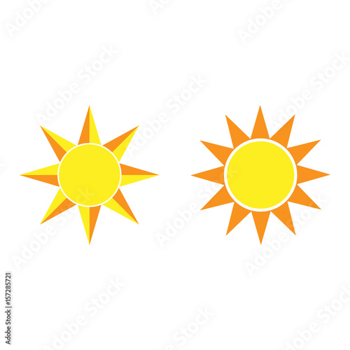 Sun vector black icon. Element for design. Vector Illustration.