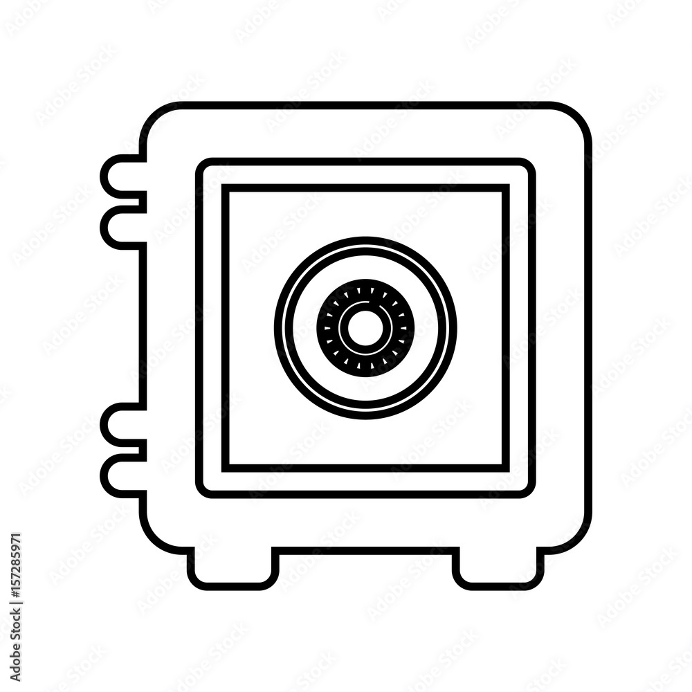 safe box icon over white background. vector illustration safe box icon over white background. vector illustration
