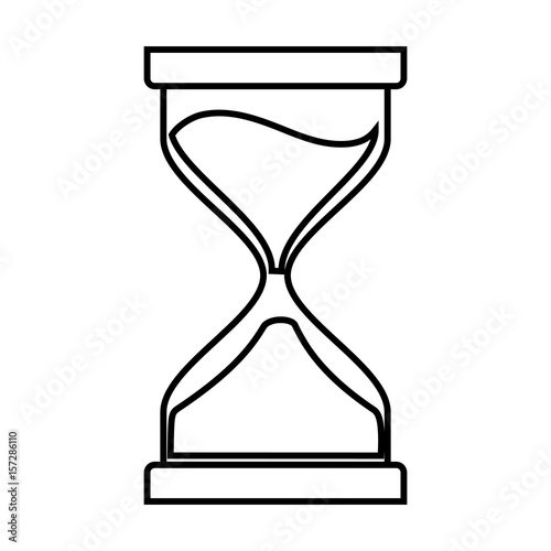 sandclock icon over white background. vector illustration
