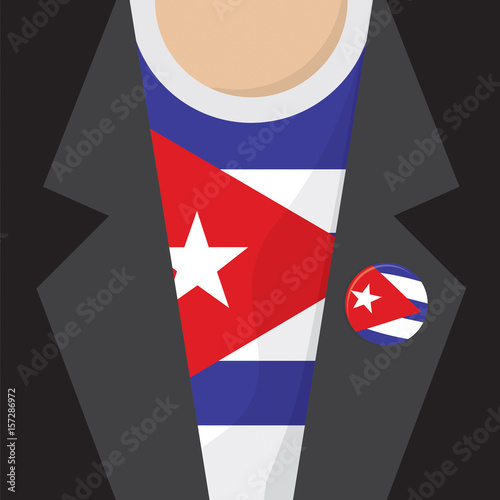 T-Shirt With Cuba Flag Vector Illustration