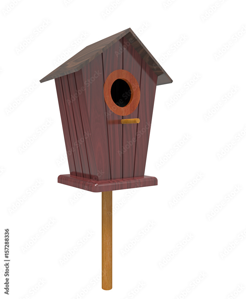 Bird house 3d render