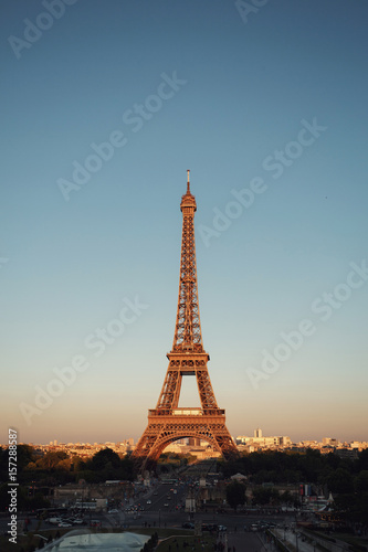Evening sky over the Eiffel Tower © myronovychoksana