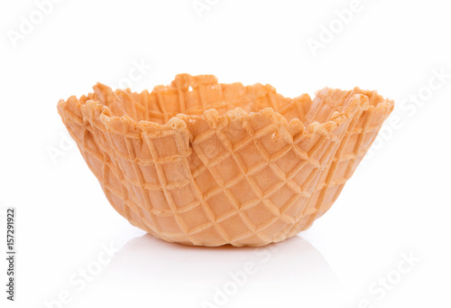 waffle bowl on white background