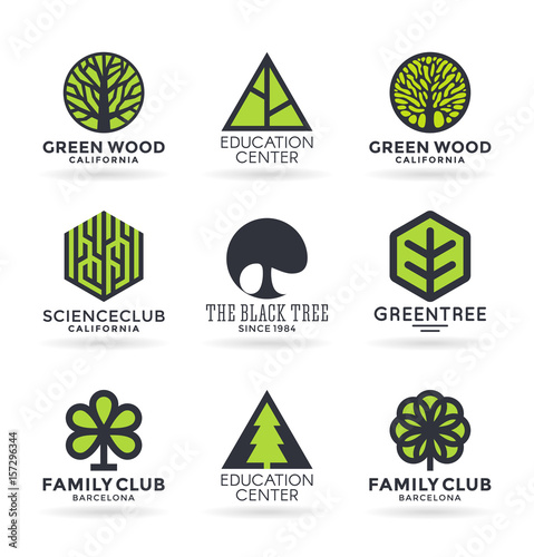 Vector tree logo templates