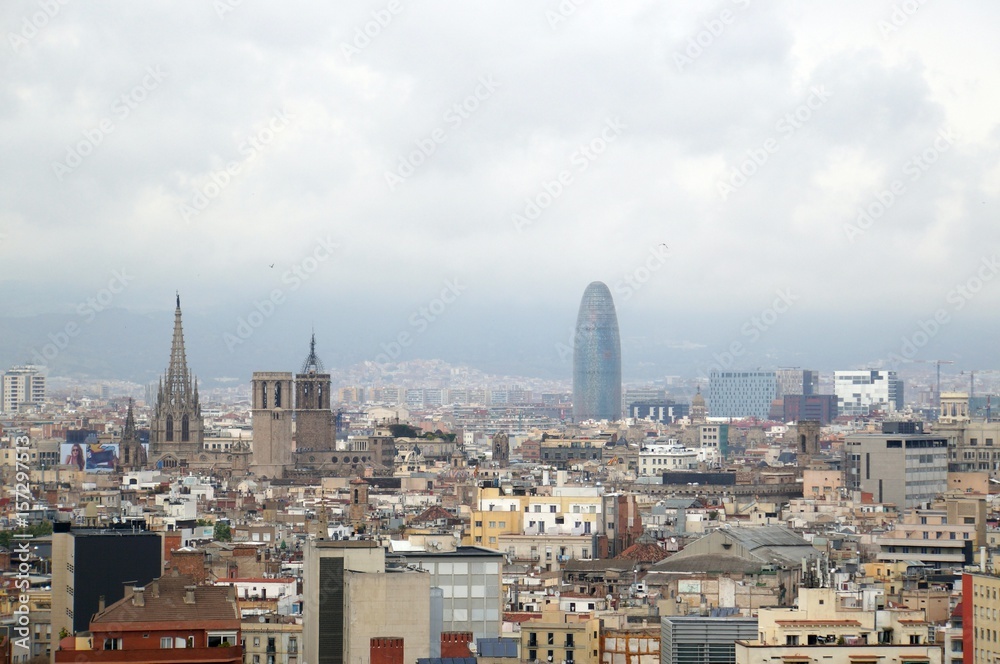 Barcelona, view from the Montjuic