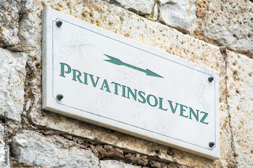 Schild 117 - Privatinsolvenz