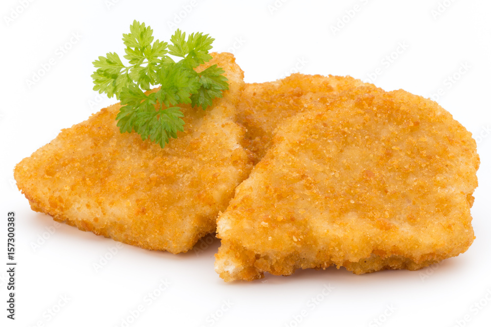 Nugget chiken on the white background. Nugget chiken on the white background.