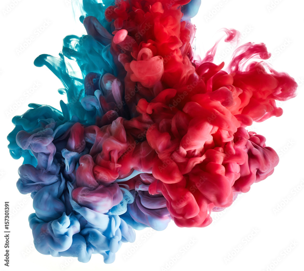 Fototapeta premium Ink in water isolated on white background