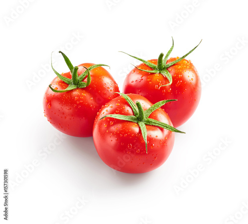 Tomatoes with drops of water