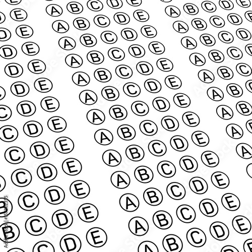 Examination test sheet background. Education concept vector illustration