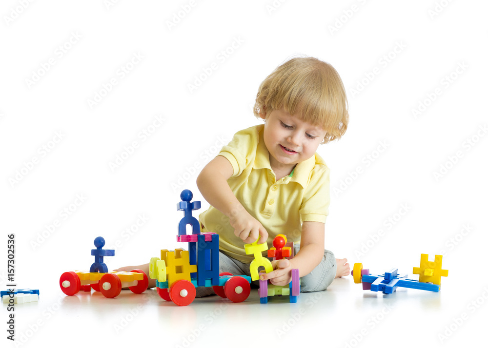 Baby boy playing with blocks toys Baby boy playing with blocks toys