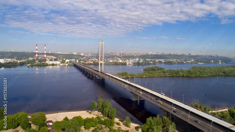 Beautiful area of Kiev near the Dnieper River.