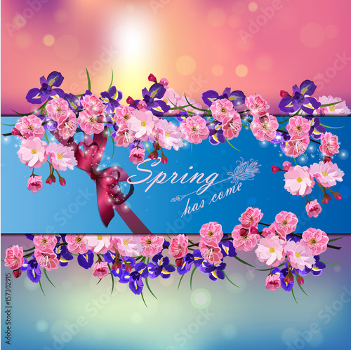 Fototapeta Naklejka Na Ścianę i Meble -  red cherry flower
