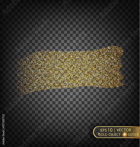 Gold sparkles on a transparent background. Gold background with sparkles photo