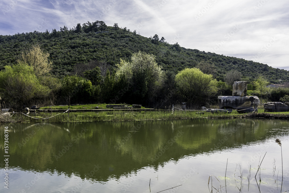 Claros, an ancient Greek sanctuary on the coast of Ionia, famous for a temple and oracle of Apollo