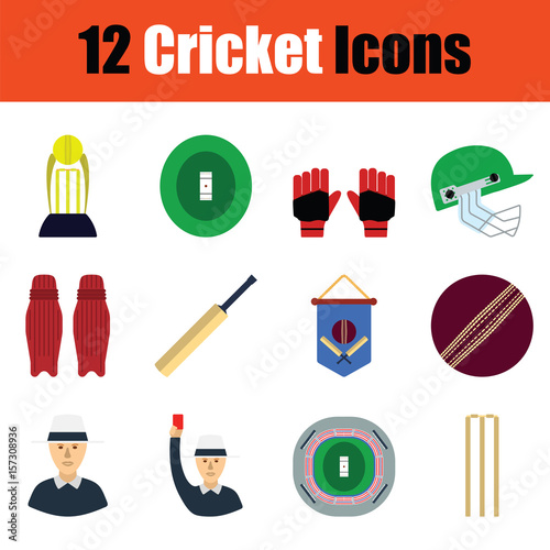 Cricket icon set